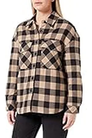 Urban classics Overshirt Acolchado de Franela para Mujer Chaqueta, , XL