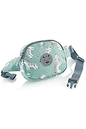 Miquelrius Riñonera Infantil con un Compartimento, Cierre Cremallera de plástico Resistente, Cinta Ajustable, Cierre Clic, Riñonera pequeña 150 x 120 x 30 mm, Cebra