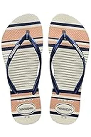 Havaianas Slim Nautical, Chanclas, para Mujer, Azul (Blanco / Azul Marino), 33/34 EU