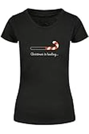 Merchcode Mp0004997-ladies Christmas Loading Basic tee Camiseta, , M Mujeres