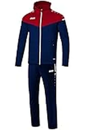 Jako Chándal con capucha para hombre Champ 2.0, azul marino/rojo chili XXL, M9620