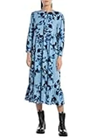 Replay W9063 All Over Printed Poly Crepe Vestido, , L para Mujer