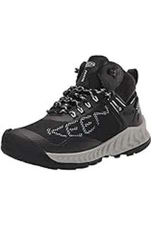 Keen NXIS EVO Mid Waterproof, Botas para Senderismo Mujer, Black/Blue Glass, 38.5 EU