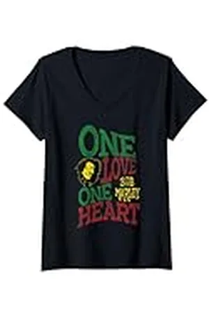 Bob Marley Mujer Oficial One Love One Heart Camiseta Cuello V