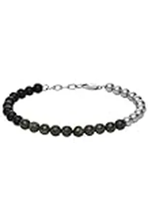 Armani Exchange Pulsera para hombre de acero semiprecioso o inoxidable con cierre de langosta o deslizante, , 9Lx9Wx7.2Hcm