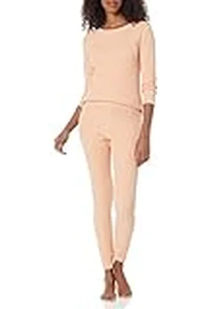 Amazon Conjunto de Pijama Ajustado en Punto gofrado Mujer, , S