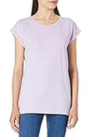 Build Your Brand Ladies Extended Shoulder tee Camiseta, , XXXXXL para Mujer