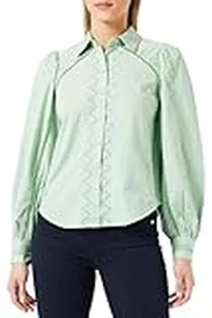 Y.A.S Kenora LS Camisa S. Noos, Verde Tranquilo, XS para Mujer