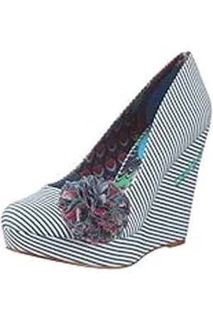 Desigual Shoes_Hiedra 20PS152 - Zapatos de tacón de Lona para Mujer, Color Azul, Talla 40