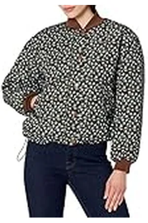 Amazon Chaqueta Bomber Tipo Crop Acolchada y Holgada de poliéster Reciclado (Disponible en Tallas Grandes) (Previamente Amazon Aware) Mujer, , S