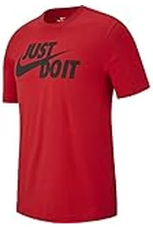 Nike M NSW tee Just Do It Swoosh Camiseta, Hombre, Rojo (University Red/(Black), XL-T
