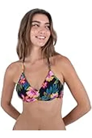 Hurley Fiji Fantasy-Top de Bikini Ajustable Parte Superior, , S para Mujer