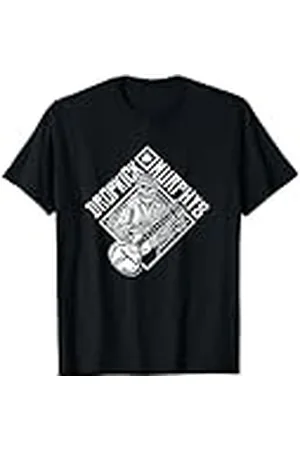 Dropkick Murphys Camiseta Oficial - Primo Skelly - Hombre - Fans de - Manga Corta - Camiseta - Negra - Pequeño - EU - Sólido - Clásico - Verano