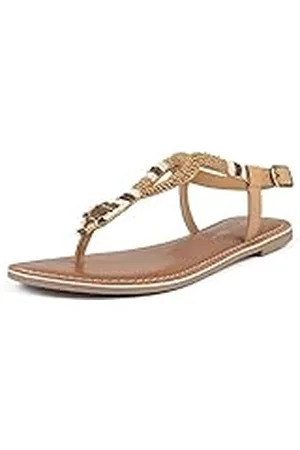 L37 Handmade Shoes Sandalias de Mujer | Verano Planas | Bohemian | Chanclas de Dedo con Brillantes | Flor del Desierto, , 41 EU