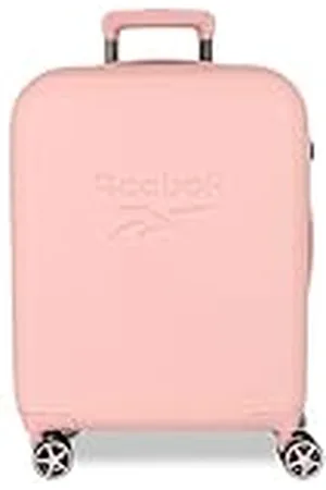 Reebok Franklin Maleta de Cabina Rosa 40x55x20 cms Rígida ABS Cierre TSA 37L 2,56 kgs 4 Ruedas Dobles Equipaje Mano by Joumma Bags