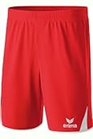 Erima Classic 5 Cubos Pantalón Corto, Unisex niños, Rojo/Blanco, XS