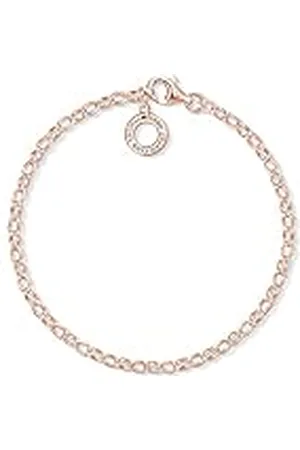 Thomas Sabo Pulsera con dijes de plata chapada en oro X0243-415-40-L18.5