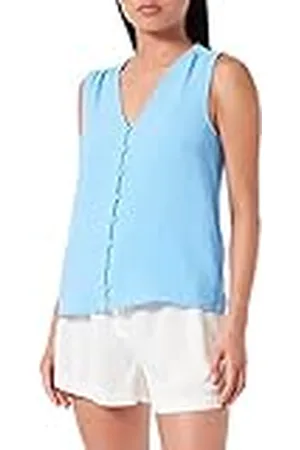 ONLY Onlmette SL Button Down Top Wvn Camiseta sin Mangas, , M para Mujer