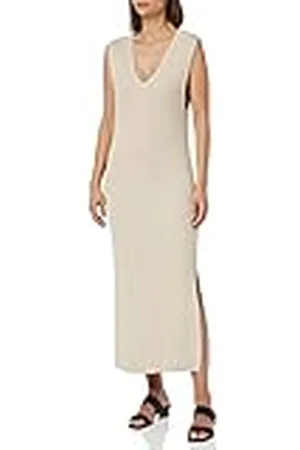 VERO MODA Vmdagny SL Vestido de Punto de Pantorrilla con Cuello en V VMA, , M para Mujer