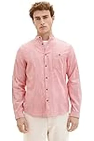 TOM TAILOR 1036214 Camisa, 31774-Red Pinstripe, XXL para Hombre
