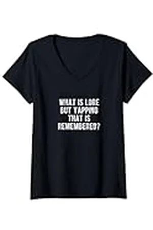 Fantasy Mujer ¿Qué es la tradición pero el ladrido que se recuerda? Camiseta Cuello V