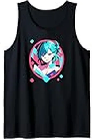 Curlyfox Design Animegirl Anime Manga Girl Linda y Cool Girl 17 Camiseta sin Mangas