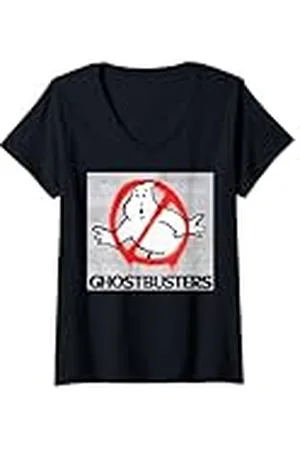 Ghostbusters Mujer Logotipo de Graffiti Style Camiseta Cuello V