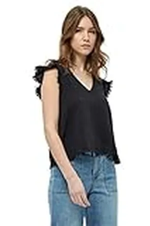 DESIRES Clara Blusa Corta Con Manga Casquillo para Mujer, , XL