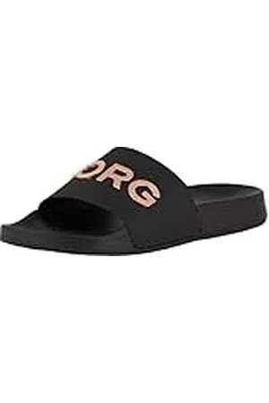 Björn Borg KNOX MLD Met, Slippers Hombre, Black-Rose Gold, 36 EU