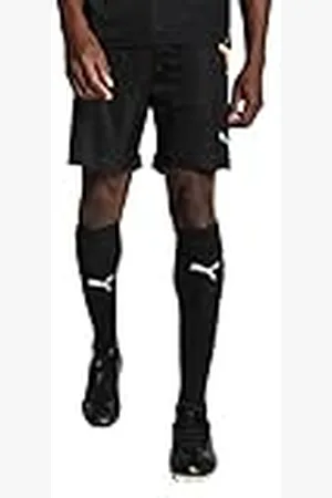 PUMA Teamliga Training Shorts 2 (Open Pockets) Pantalones Cortos de Punto, Hombre, Negro y Azul Brillante, XL