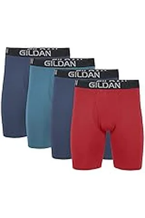 Gildan Cotton Stretch Boxer Brief, Multipack Ropa Interior de Hombres, , L (Pack de 4)