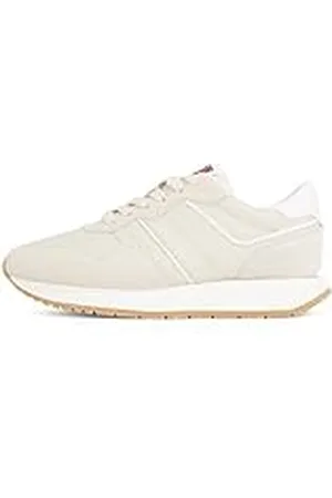Tommy Hilfiger TJW EVA Retro Runner EN0EN02771, Zapatillas Deportivas Mujer, Beige (Newsprint), 39 EU