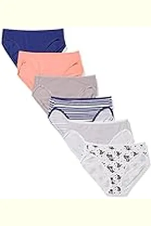 Amazon Ropa Interior de algodón con Pernera Alta (Disponible en Tallas Grandes) Mujer, Pack de 6, , 44