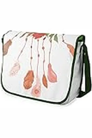 Le Jardin du Lin Bolsas de mensajero con estampado digital con correas de color caqui para niñas y niños, regreso a la escuela, bolsas de mensajero para estudiantes, bolsos de hombro, tamaño: 29 x 36