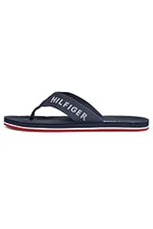 Tommy Hilfiger Chanclas Hombre Comfort Beach Sandal con logotipo, Azul , 41