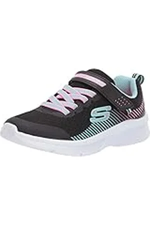 Skechers Microspec, Sneakers, Black/Aqua, 33.5 EU