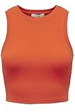 ONLY Onlvilma S/L Cropped Tank Top Jrs Noos Camiseta de Tirantes Anchos, , XS Mujeres
