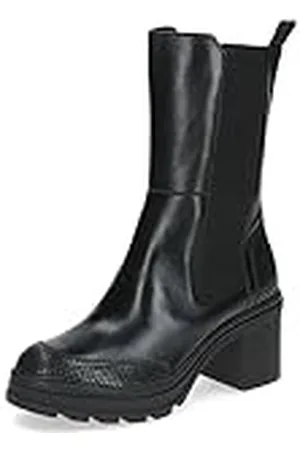Caprice 9-25400-41, Botines de tacón con cordones para Mujer, Negro (Black Comb), 36 EU