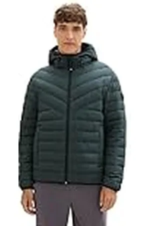 TOM TAILOR 1042721 Chaqueta Acolchada Ligera con Capucha, 10362-Dark Gable Green, M para Hombre