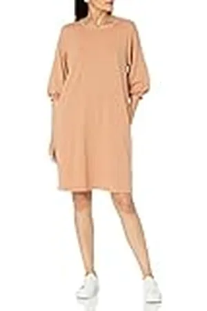 THE DROP Estelle Minivestido Tipo Sudadera de Tejido de Rizo Francés con Mangas Abullonadas para Mujer, , XXS