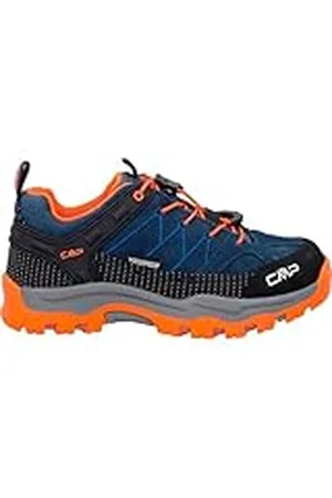 CMP Kids Rigel Low Trekking Shoes WP, Zapatos para Caminar, B. Blue-Arancio, 37 EU