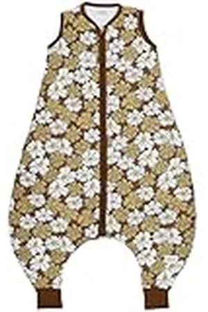 Meyco Baby Vintage Flor jersey de dormir, forrado (hecho de 100% algodón, con cremallera integral, agradable a la piel, resistente a las arrugas, ajuste perfecto, tamaño: 80 cm), chocolate
