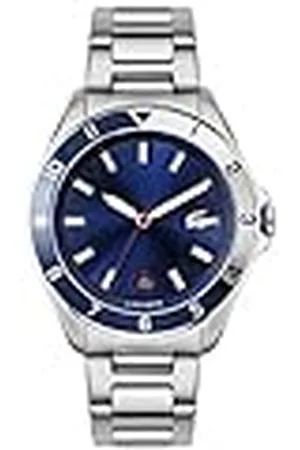 Lacoste Reloj Analógico de Cuarzo para Hombre Colección TIEBREAKER con Correa de Acero Inoxidable Plateada - 2011127