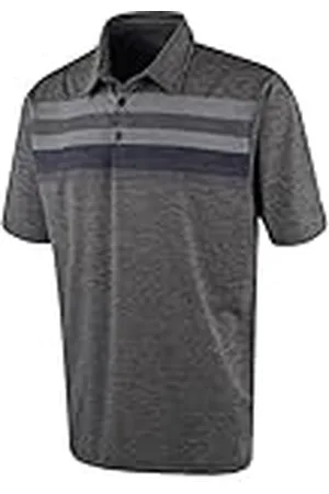 Island Green Hombre Patio Teñido Marl Stripe Polo de Golf - - S