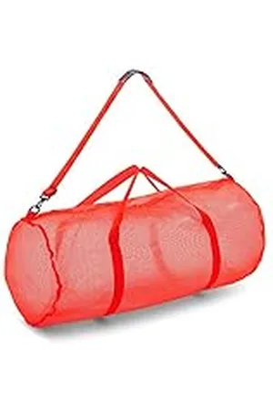 Champion Bolsa de deporte de malla con cremallera y correa ajustable para el hombro, 38 x 91 cm, color rojo – Multiuso, gran tamaño bolsa de gimnasio para equipos, equipo deportivo, lavandería, malla transpirable y bolsa de viaje