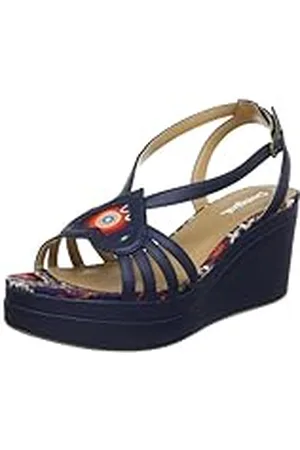 Desigual Sandals Sam 3, Sandalias con Plataforma Mujer, Azul (Blau (Blue 2000), 40
