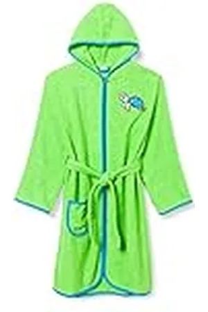 Playshoes Frottee-Bademantel Schildkröte Bata, Verde (Green 29), 122-128 (7-8 Years) Unisex niños