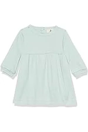 Amazon Vestido Tipo Camiseta en algodón orgánico de Manga Larga Bebé Niña, , 3-6 Meses