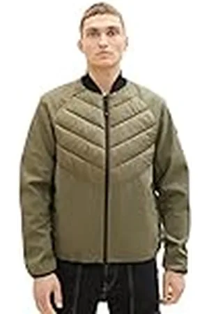 TOM TAILOR TOM TAILOR Cazadora de hombre vaquera híbrida acolchada con cuello bomber, , L