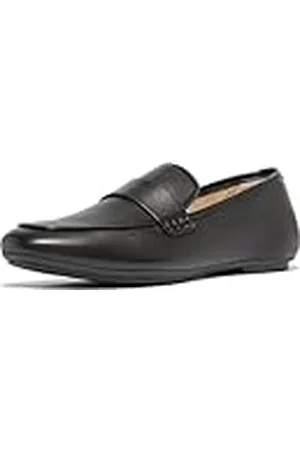 FitFlop Mocasines de Piel Suave Delicato, Zapato Mujer, Black, 43 EU
